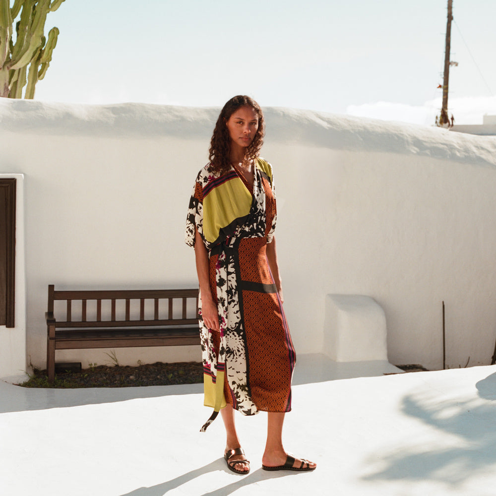 Sfera | Vestido con Estampado de Pañuelo para Dama