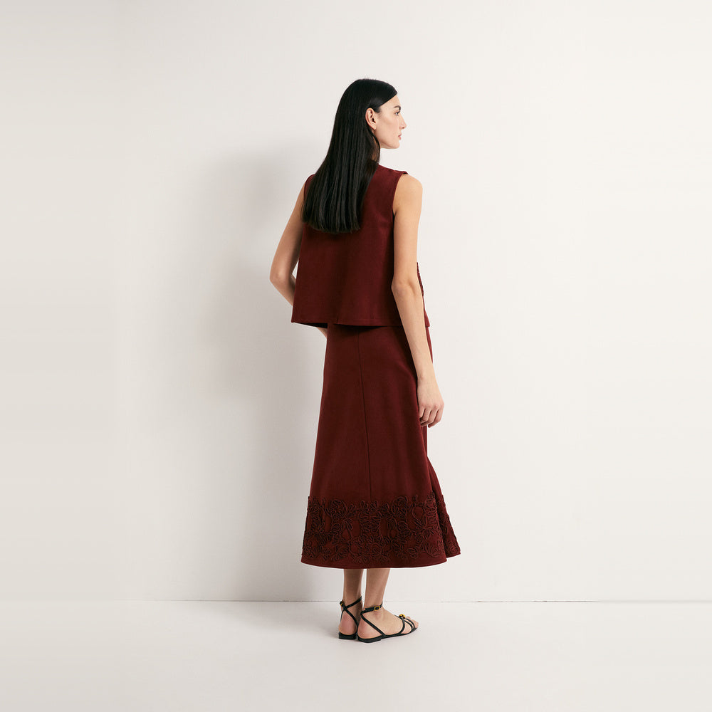 Sfera | Chaleco Antelina Bordado para Dama