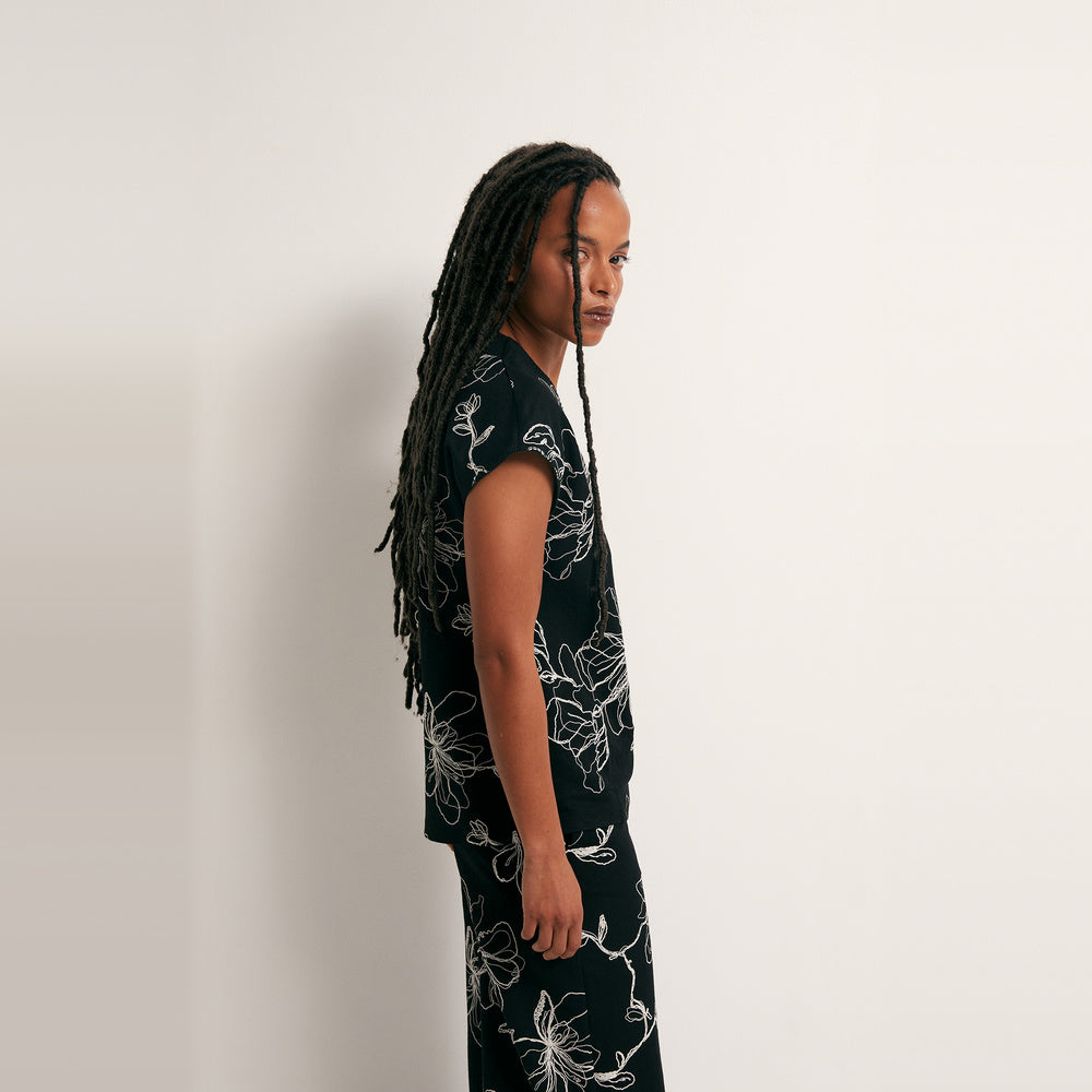 Sfera | Top Lino Puff para Dama