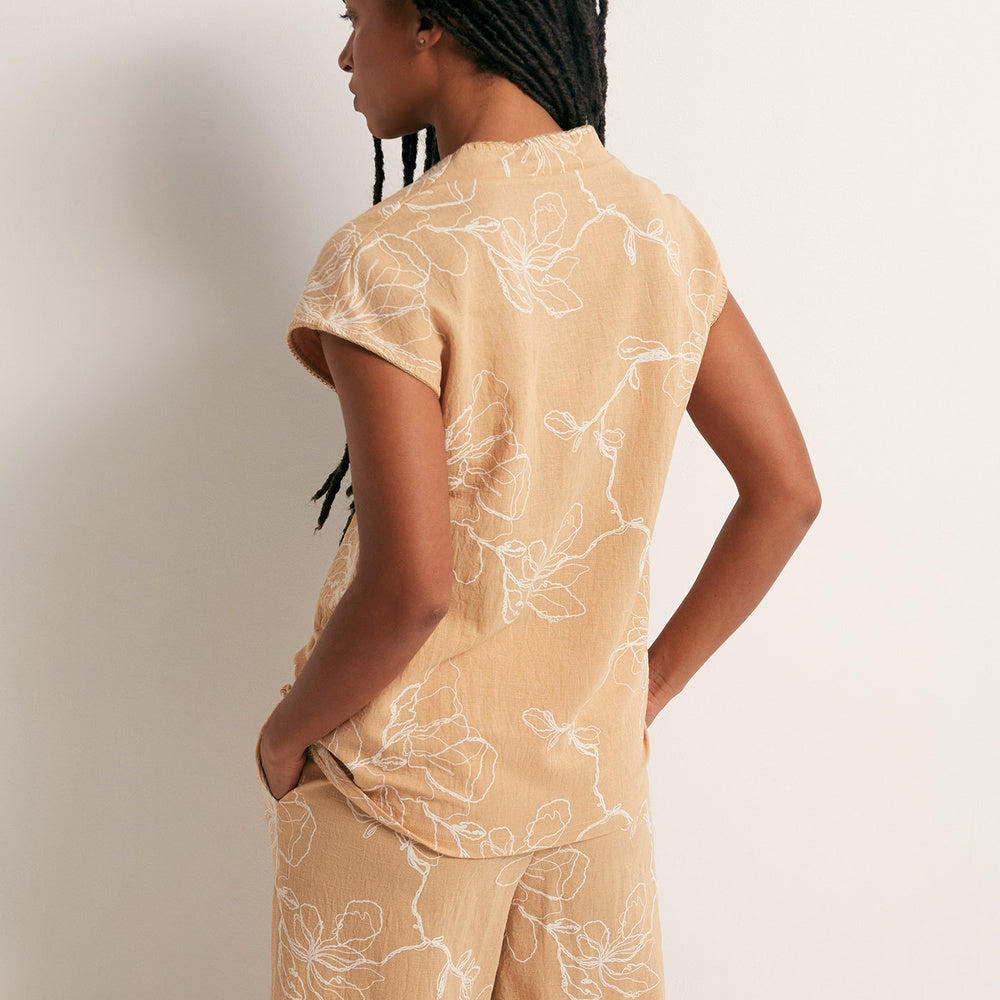 Sfera | Top Lino Puff para Dama