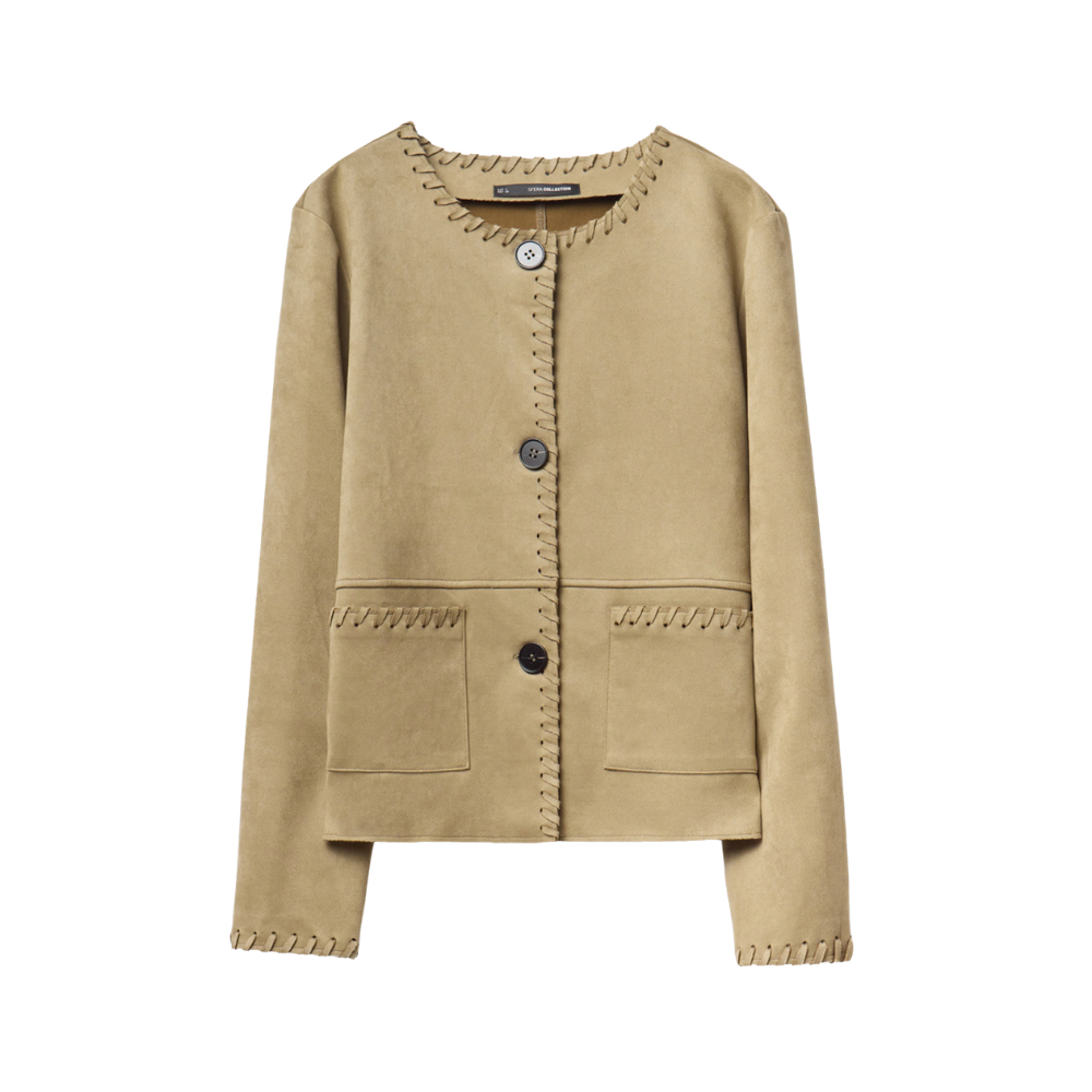 Sfera | Chaqueta Antelina Detalle para Dama