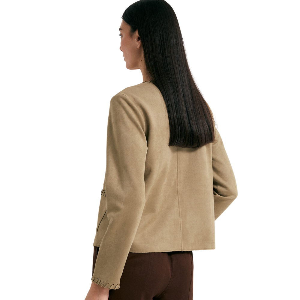 Sfera | Chaqueta Antelina Detalle para Dama