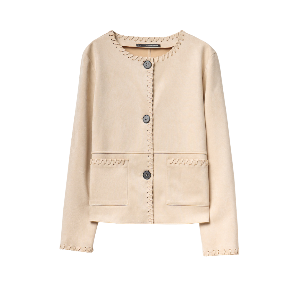 Sfera | Chaqueta Antelina Detalle para Dama