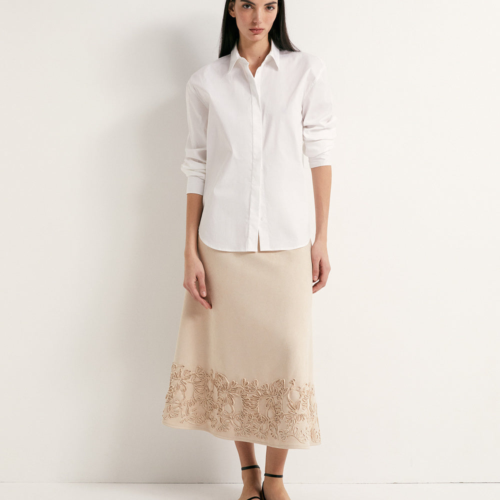 Sfera | Falda Antelina Bordado para Dama