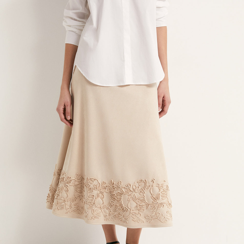Sfera | Falda Antelina Bordado para Dama