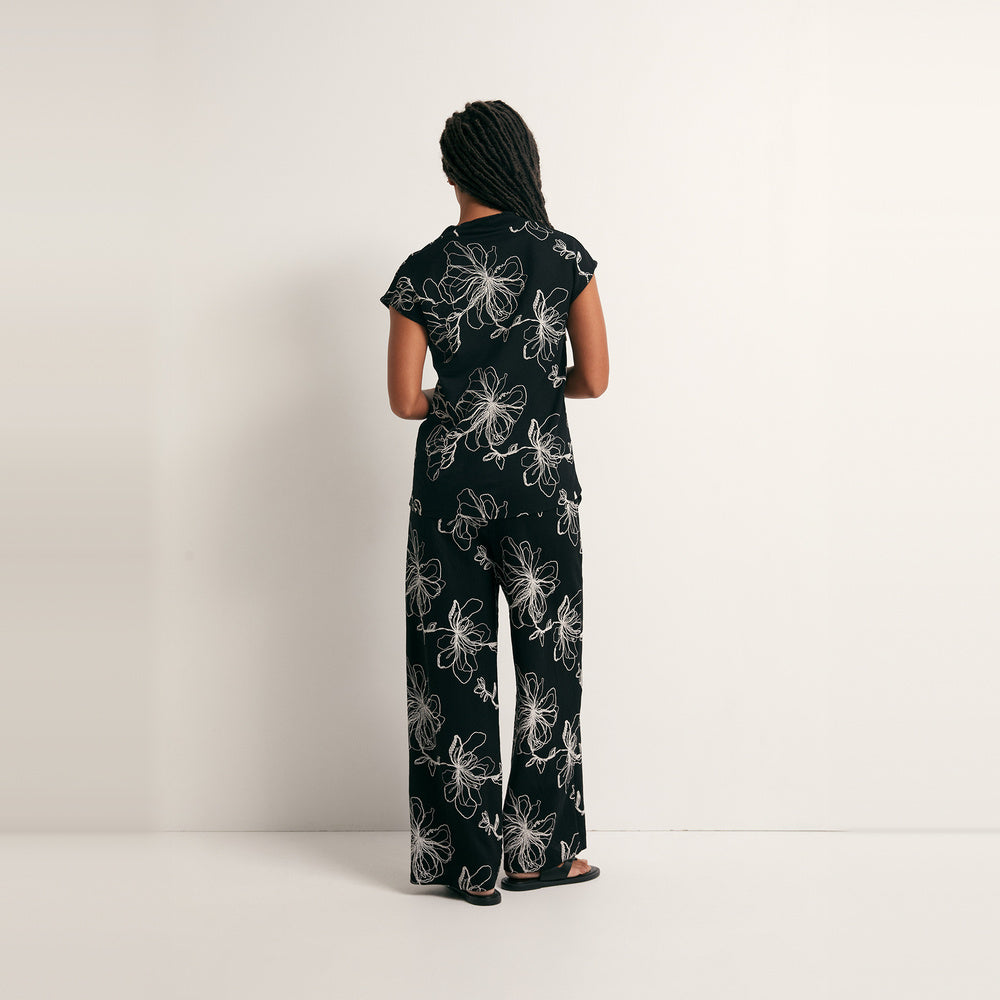 Sfera | Pantalón de Lino con Volantes para Dama