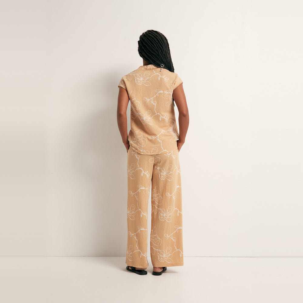 Sfera | Pantalón de Lino con Volantes para Dama