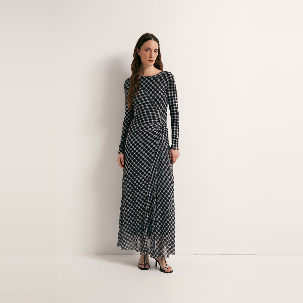 Sfera | Vestido de Tul a Cuadros para Dama