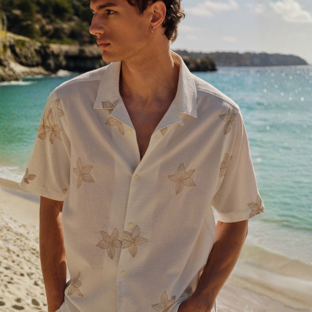 Sfera | Camisa Bordado Flores para Caballero