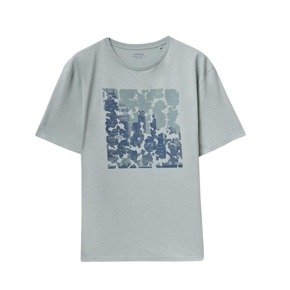 Sfera | Camiseta con Estampado Manga Corta para Caballero