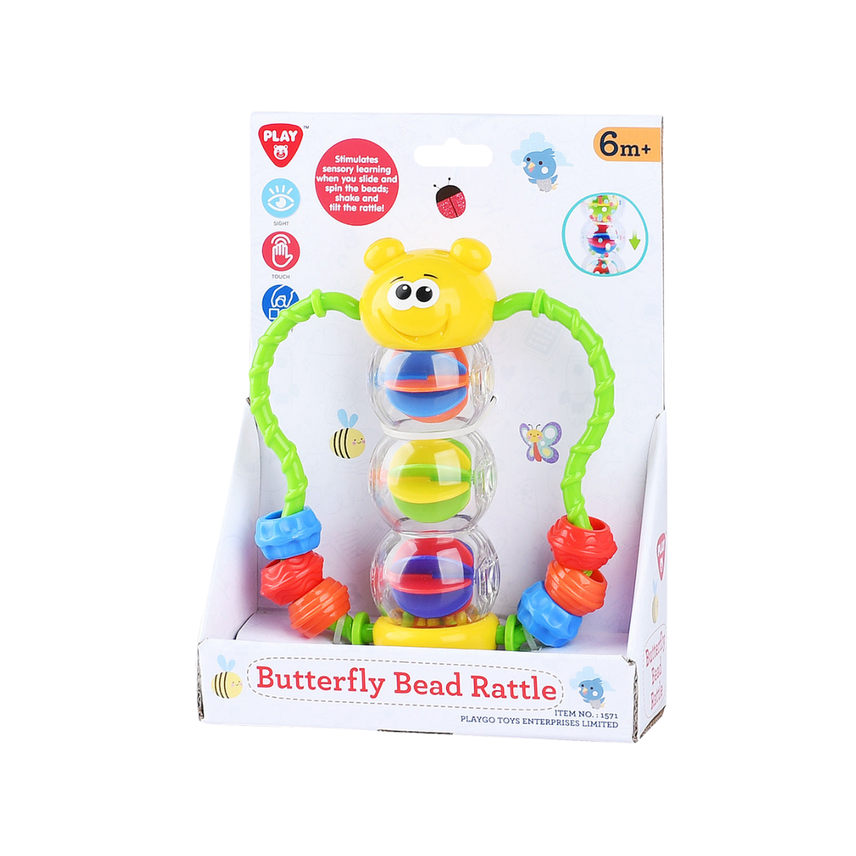 Playgo  | Toys Ent. Ltd. Butterfly Bead Rattle