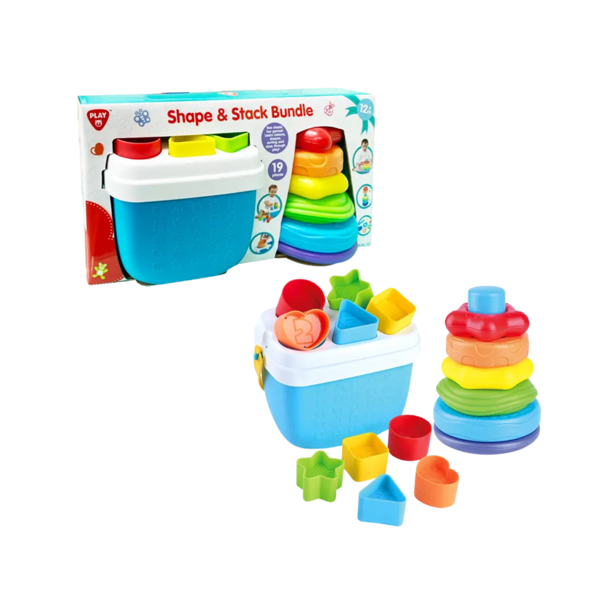 Playgo  | Shape Stack Bundle 19 Pieces