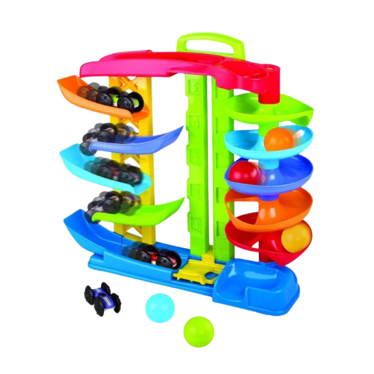 Playgo | Busy Race and Drop Tower Track