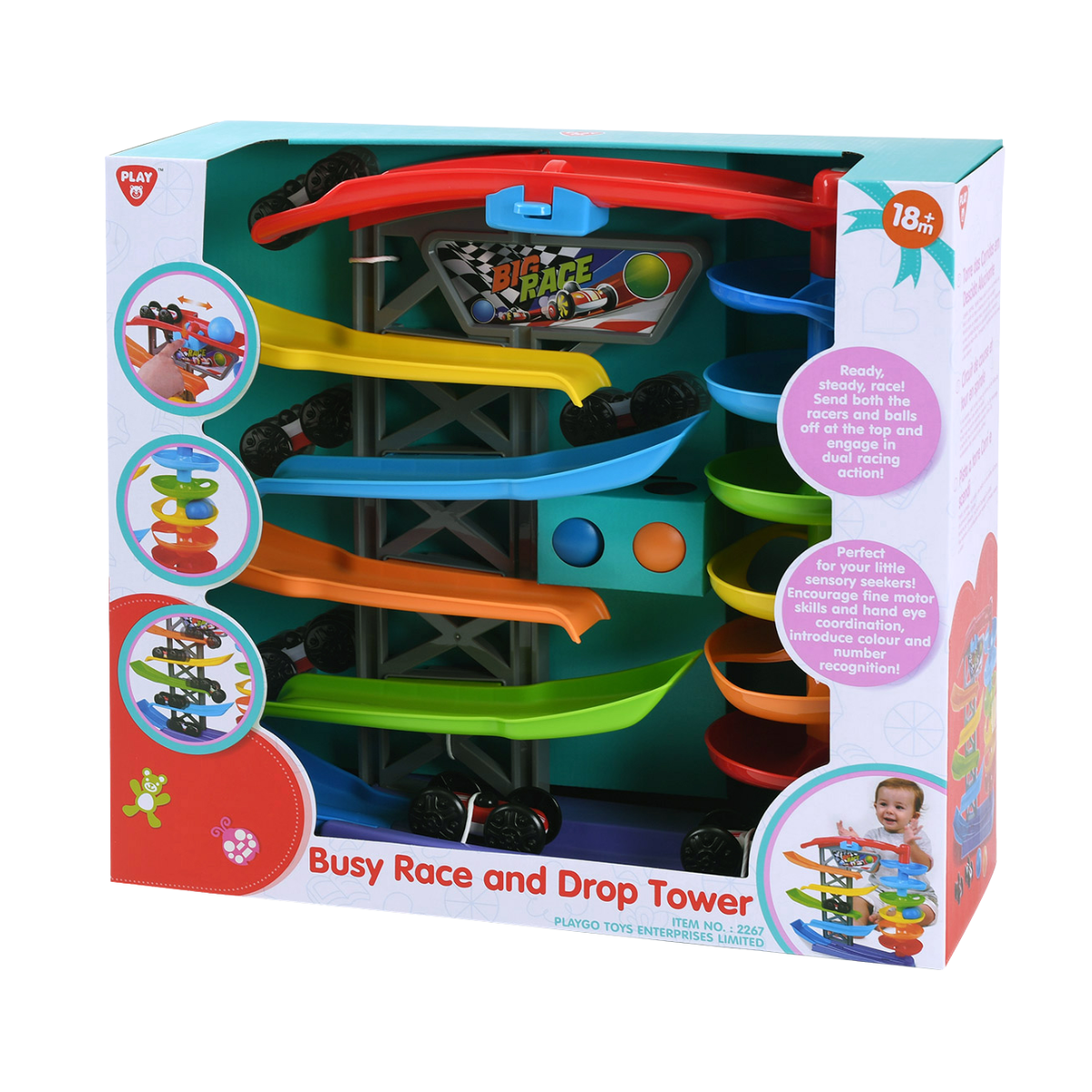 Playgo | Busy Race and Drop Tower Track