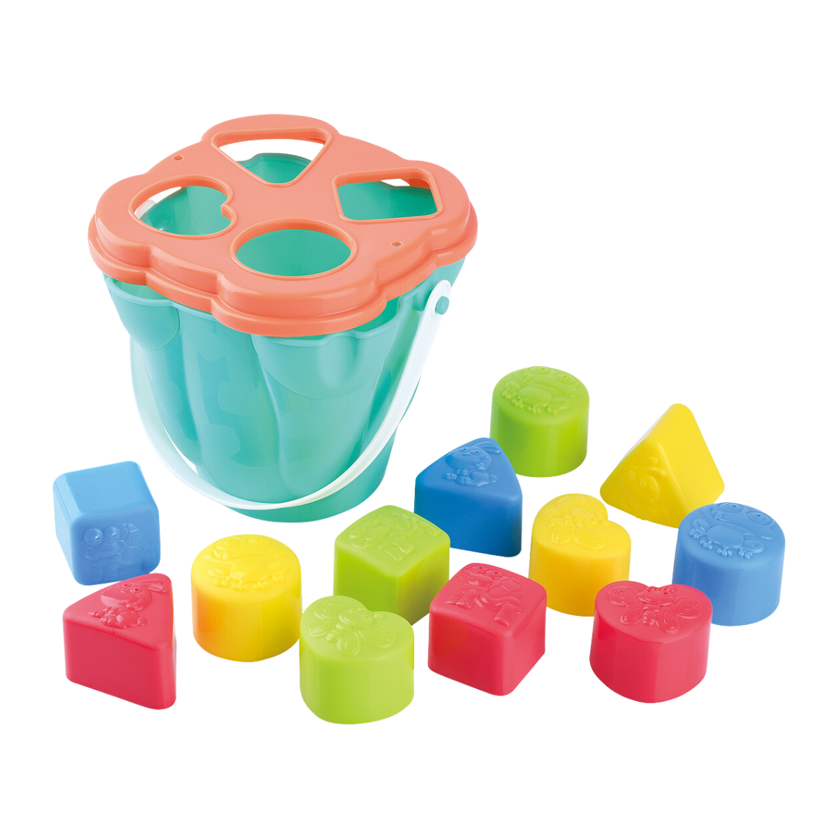Shape Sort Bucket Playgo | Toys Ent. Ltd. Shape Sorting Bucket 12 Piece - Felix Online