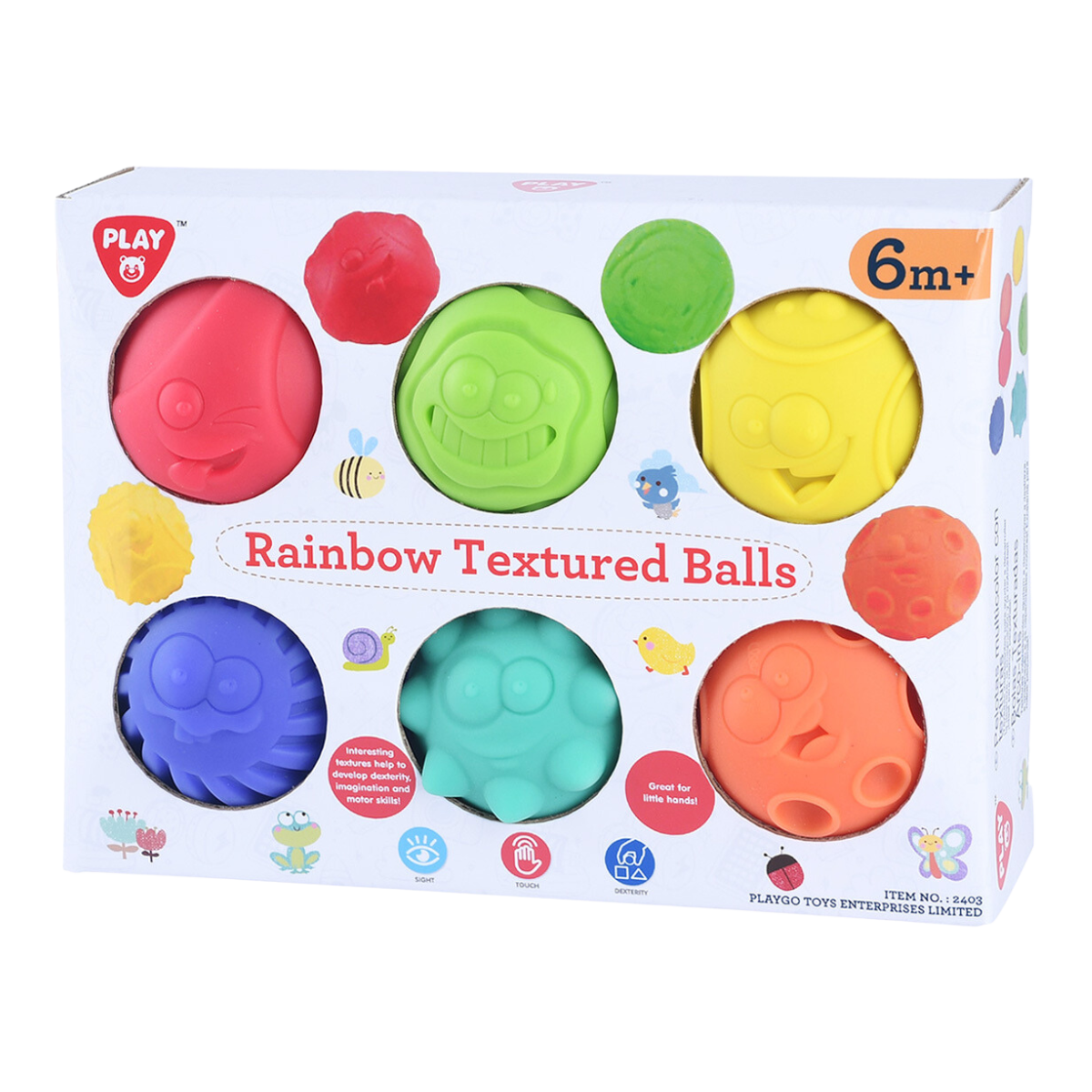 Playgo | Rainbow Textured Balls