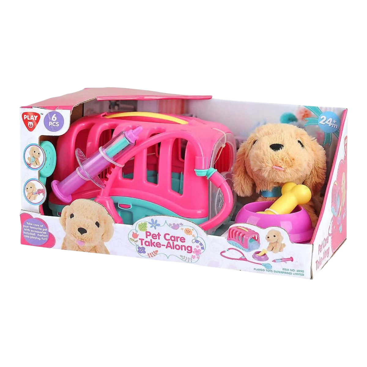 Playgo | Cuidado De Mascotas Para Llevar - 6 piezas (peluche)