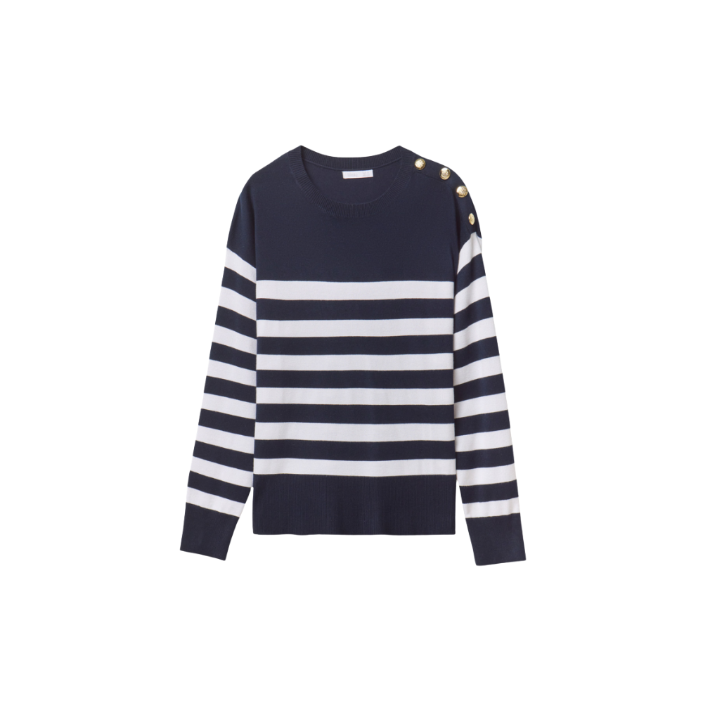 Sfera | Jersey Rayas Botones