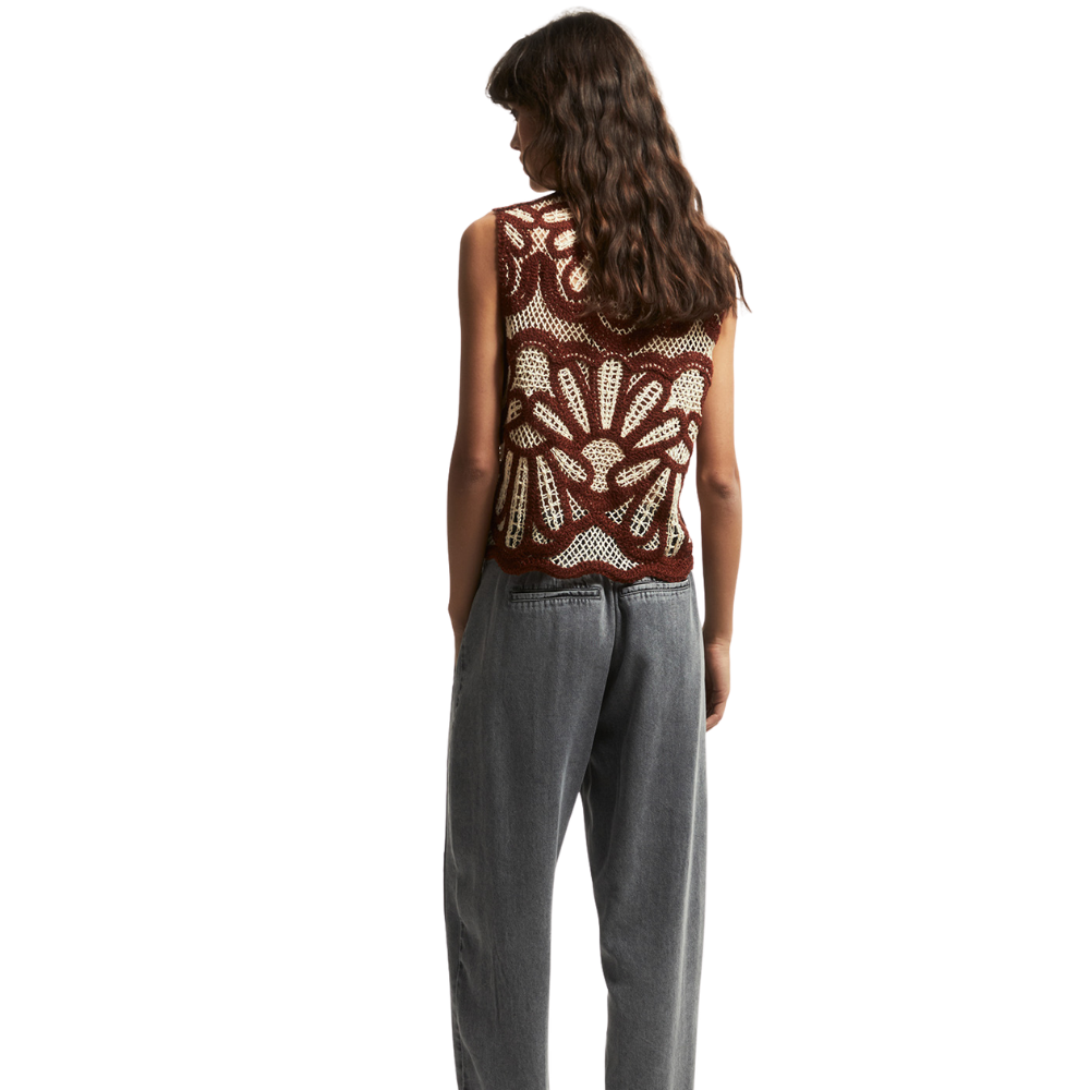 Sfera | Top con Bordado Bicolor para Dama