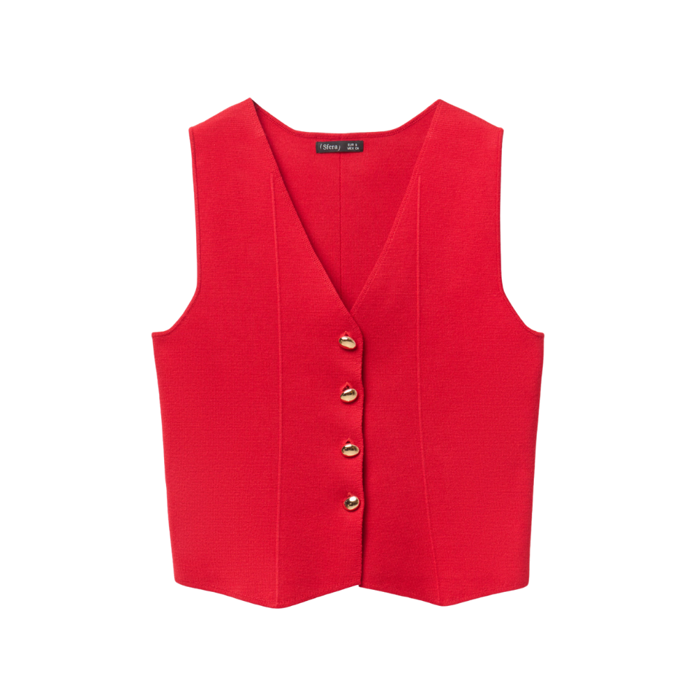 Sfera | Chaleco con Cerrojillo y Botones para Dama