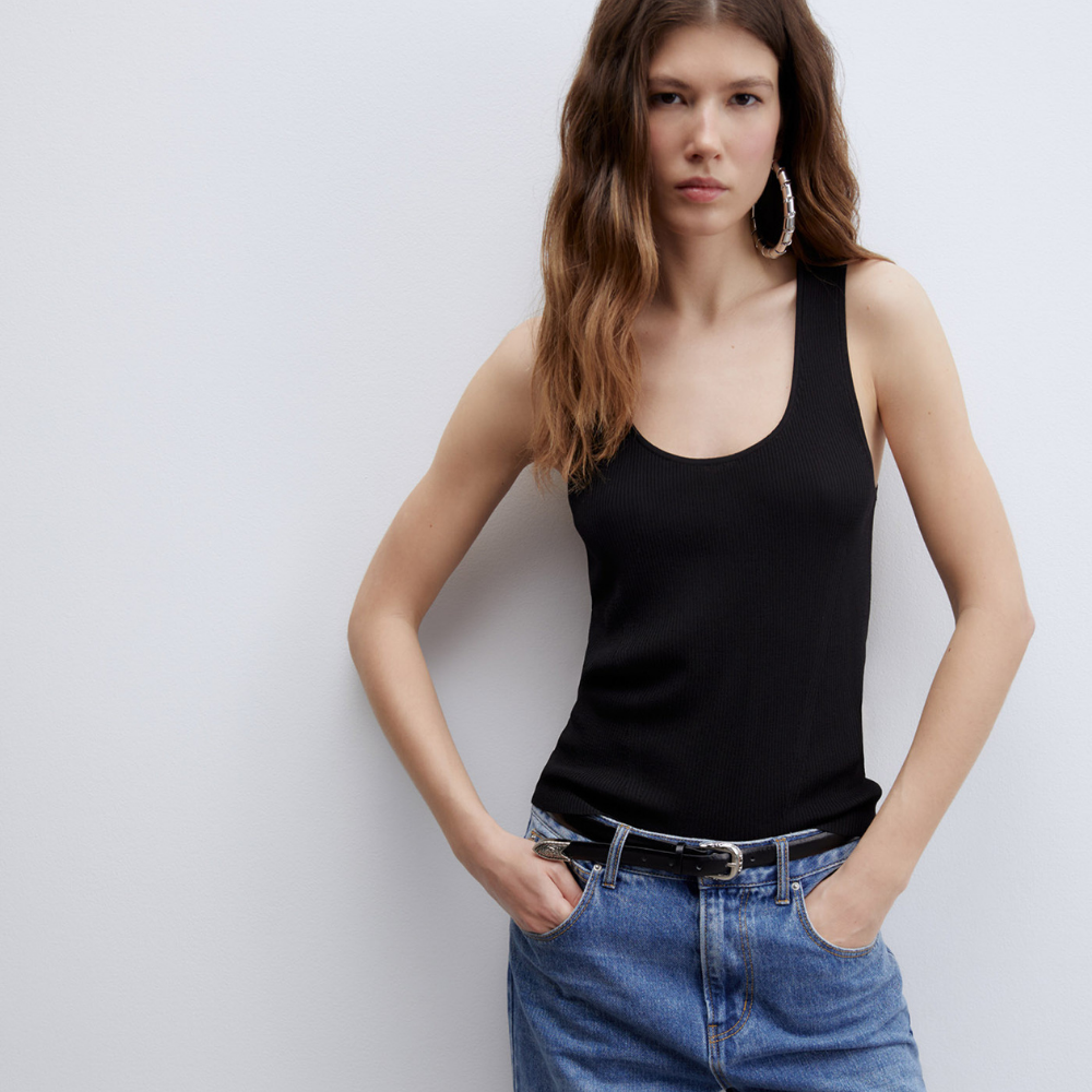 Sfera | Top Canalé Escote para Dama