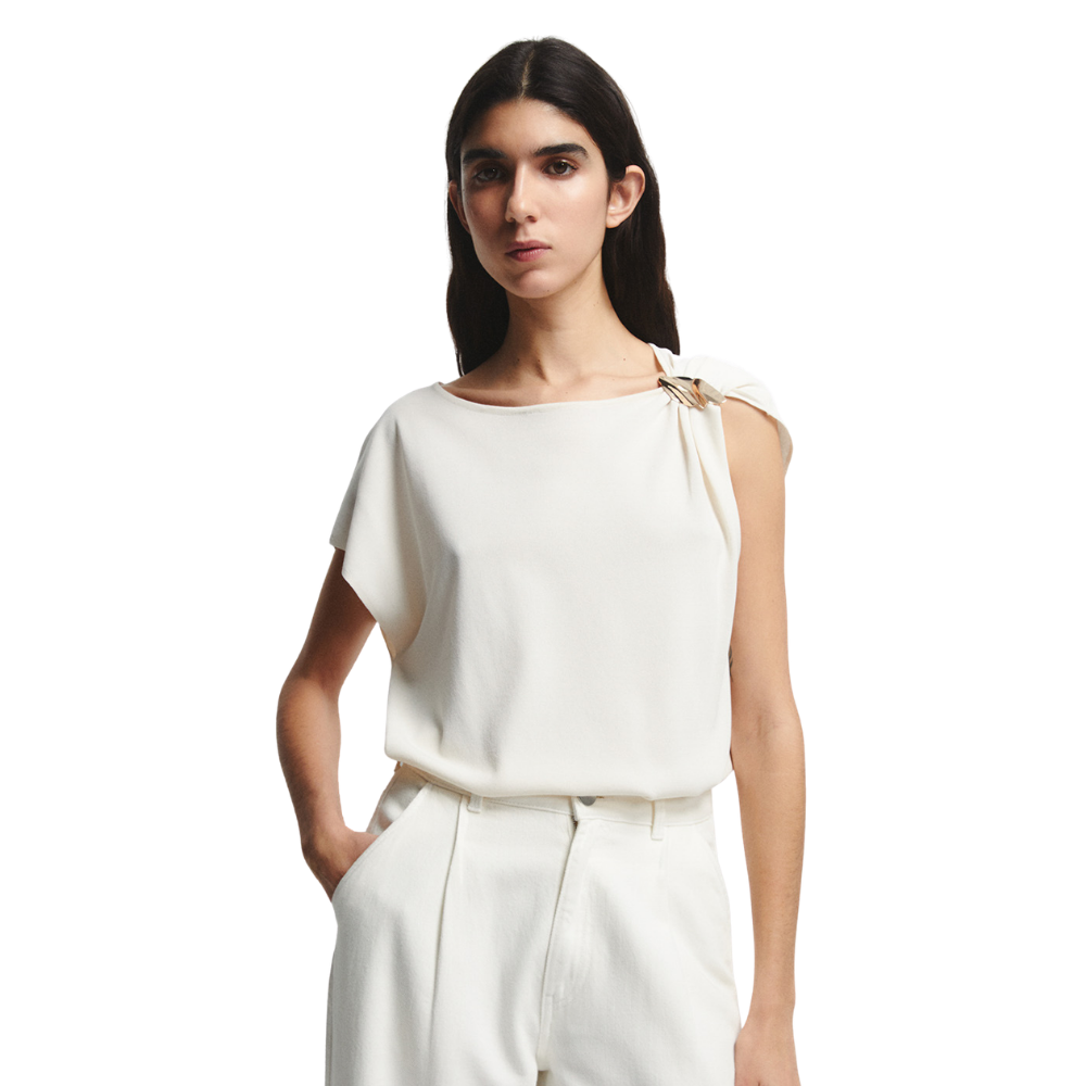 Sfera | Top de Aplique Dorado para Dama