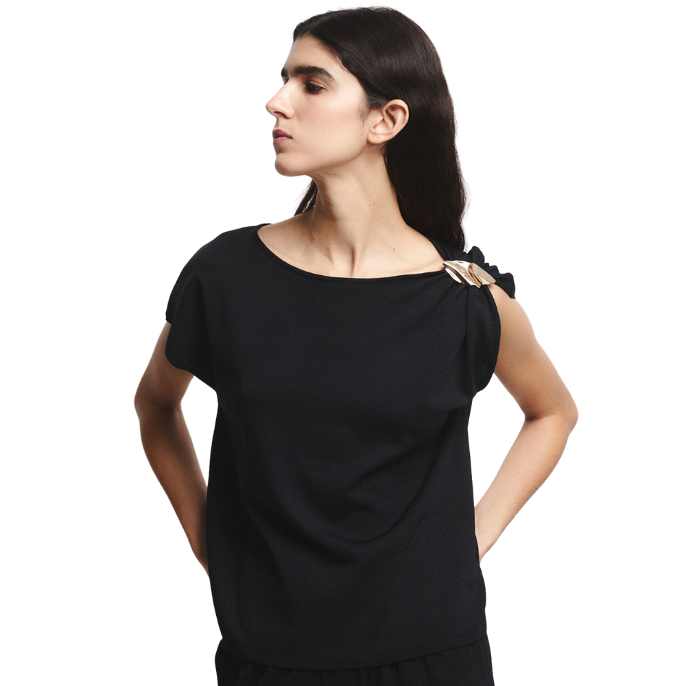 Sfera | Top de Aplique Dorado para Dama
