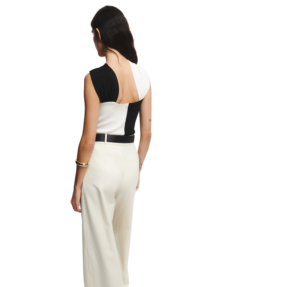 Sfera | Top Cruzado Frontal Bicolor para Dama