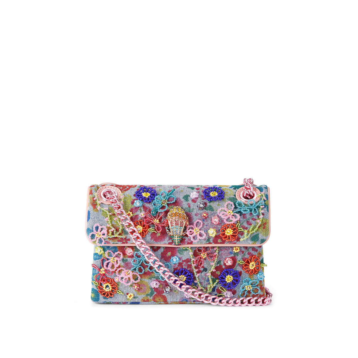 Kurt Geiger | Bolso Mini Kensington Flower de Denim Floral