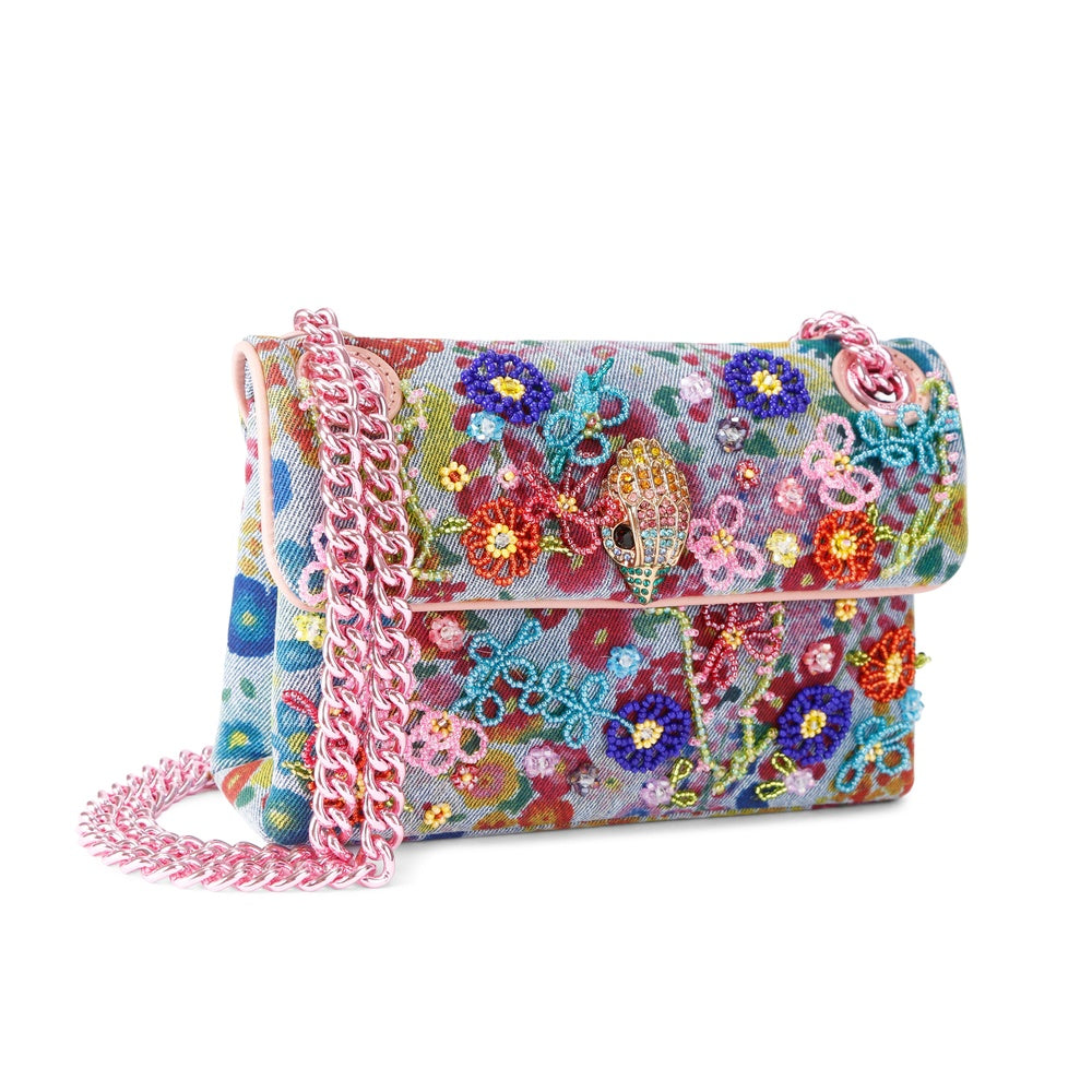 Kurt Geiger | Bolso Mini Kensington Flower de Denim Floral