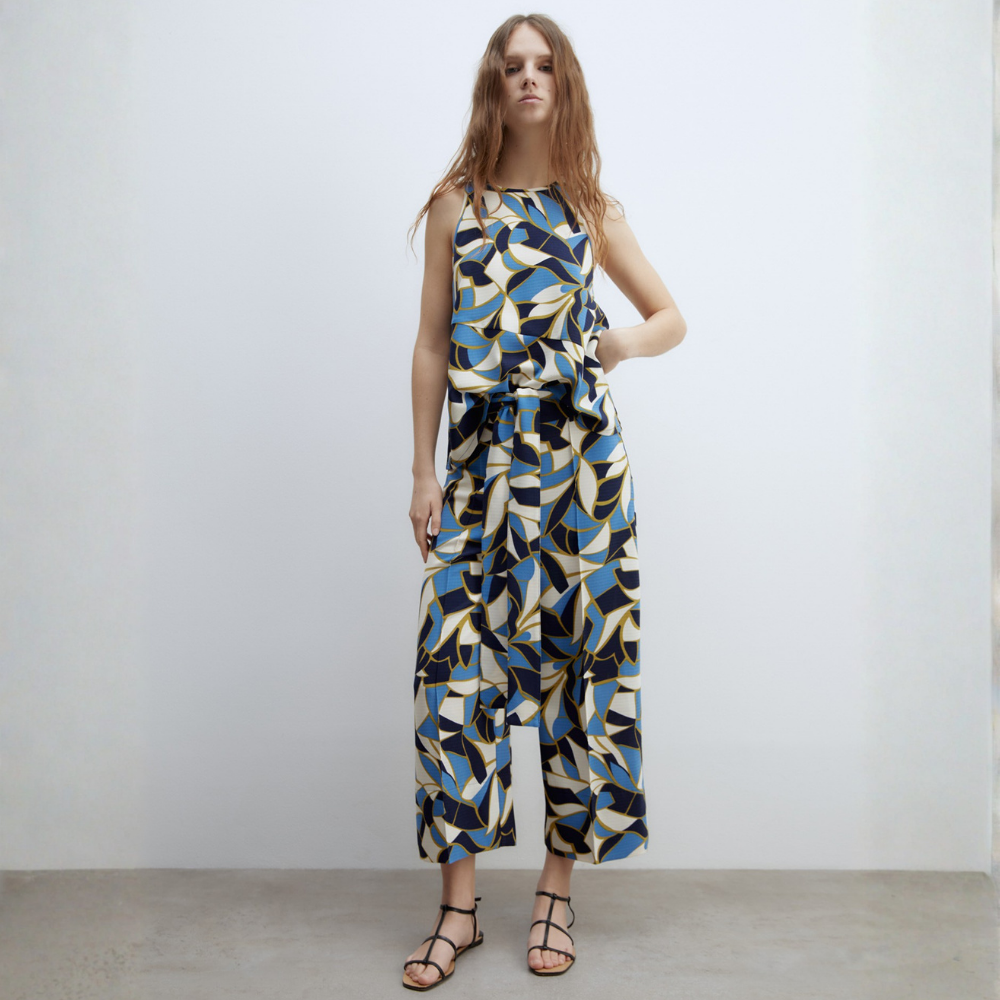Sfera | Pantalón Culotte Estampado para Dama