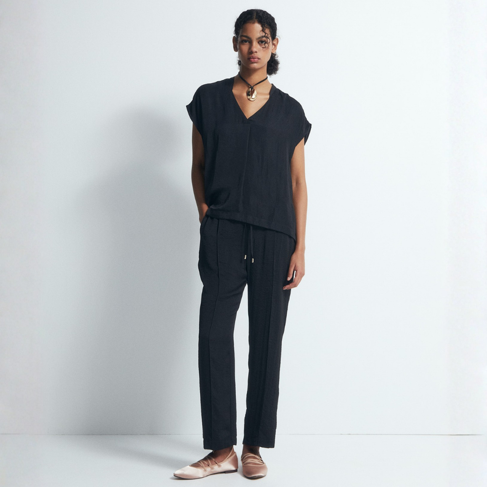 Sfera | Pantalón Tipo Fluido Liso para Dama