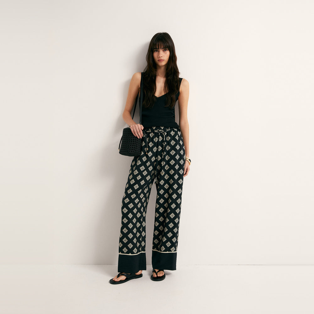 Sfera | Pantalón Ancho Estampado para Dama
