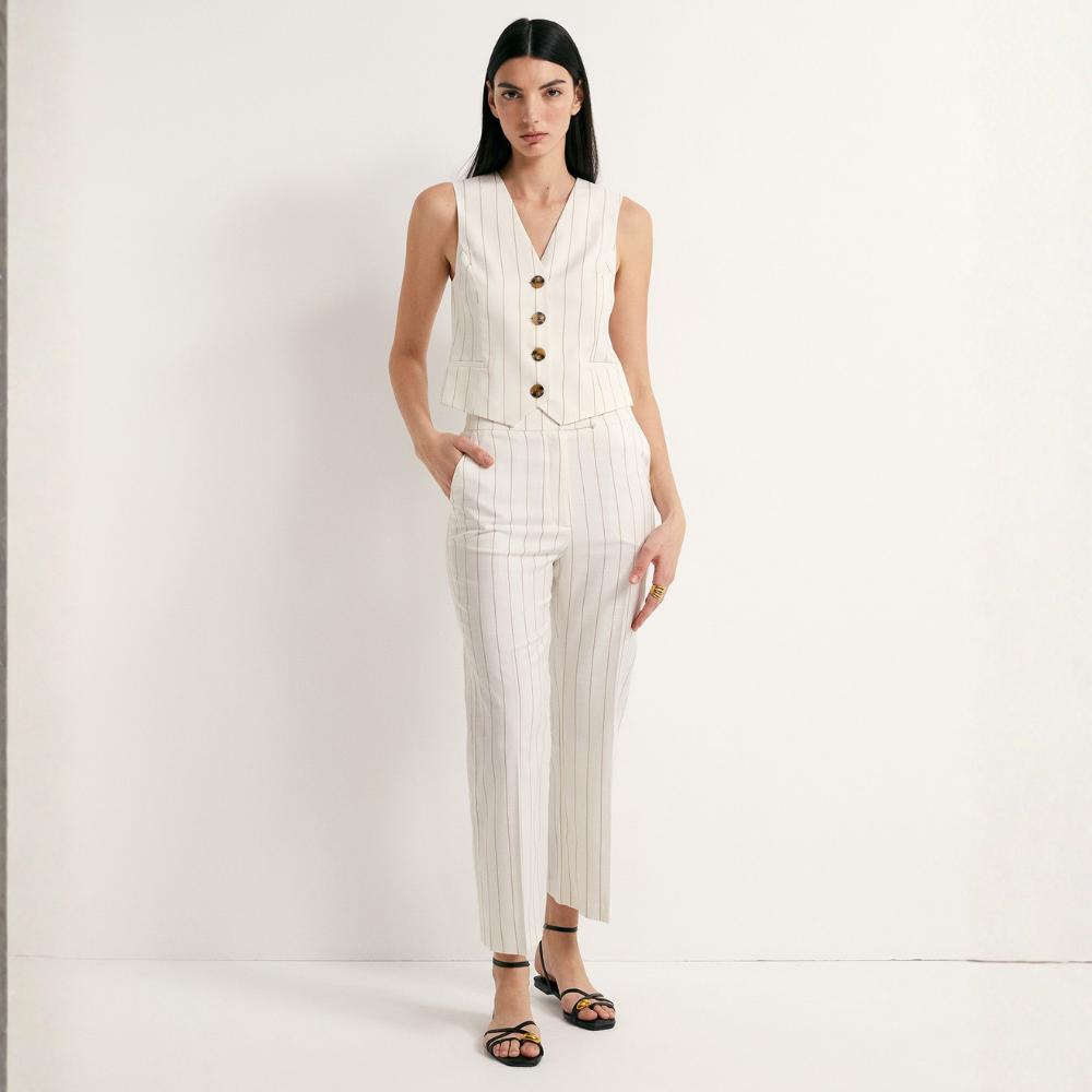 Sfera | Pantalón de Traje con Rayas para Dama