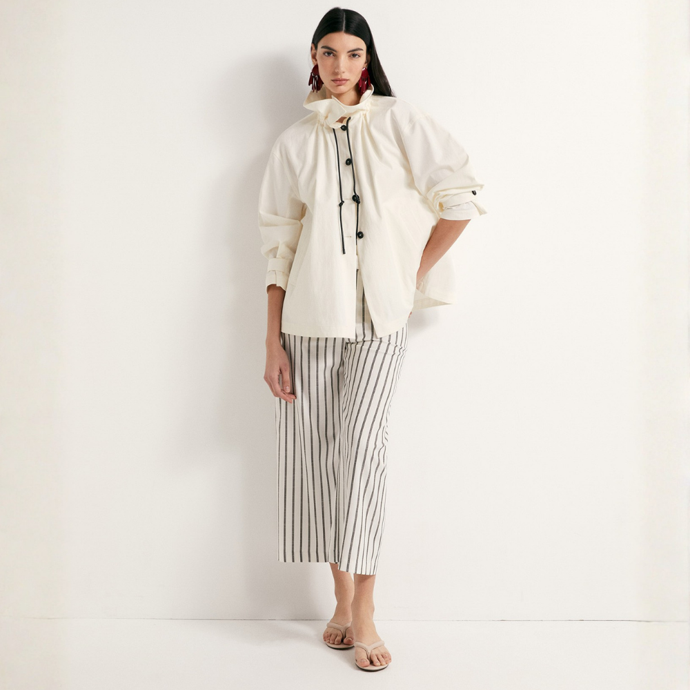 Sfera | Pantalón Tipo Culotte con Rayas para Dama