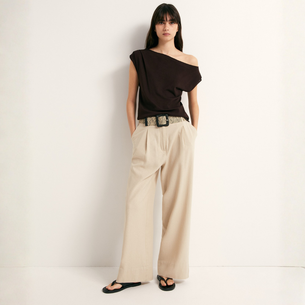 Sfera | Pantalón Ancho en Lino para Dama