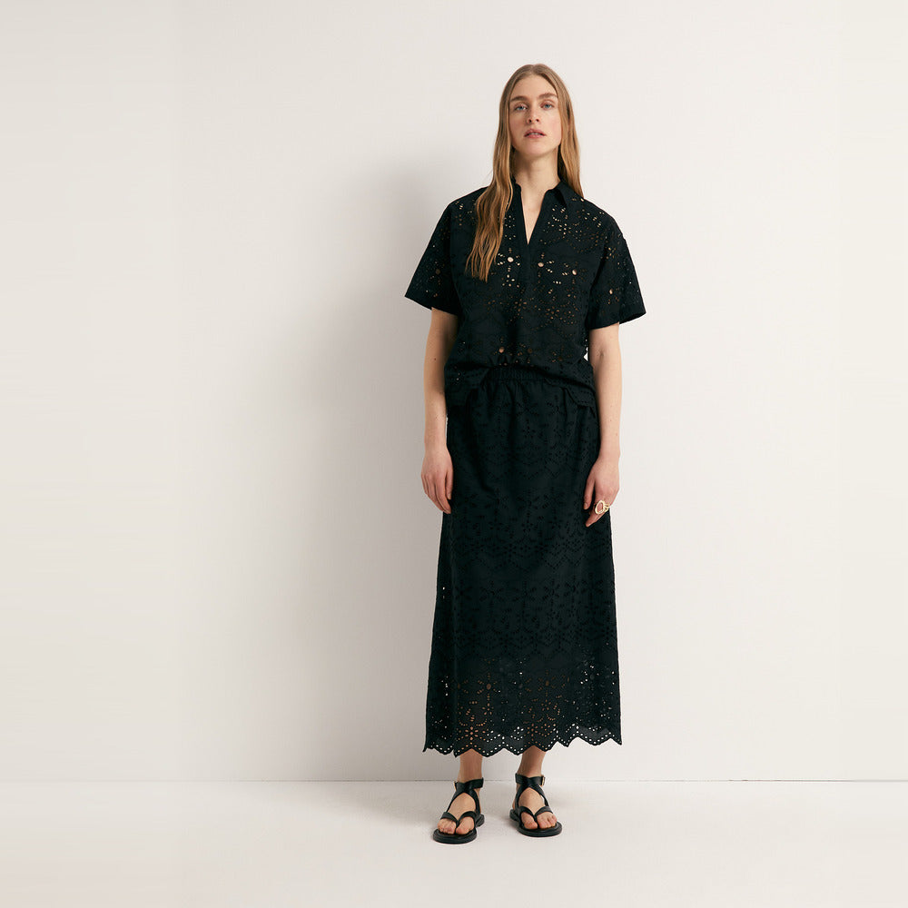 Sfera | Falda Bordada Troquelada para Dama