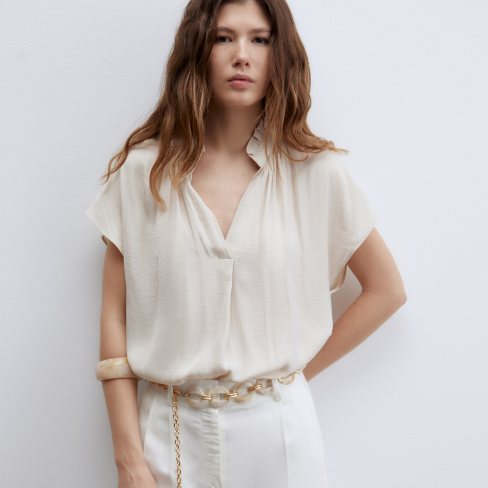 Sfera | Blusa Volante Cuello para Dama