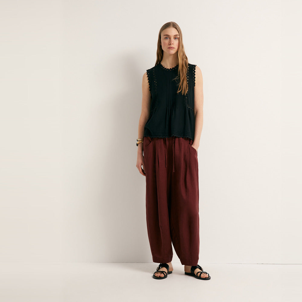 Sfera | Top Fluido con Encaje para Dama