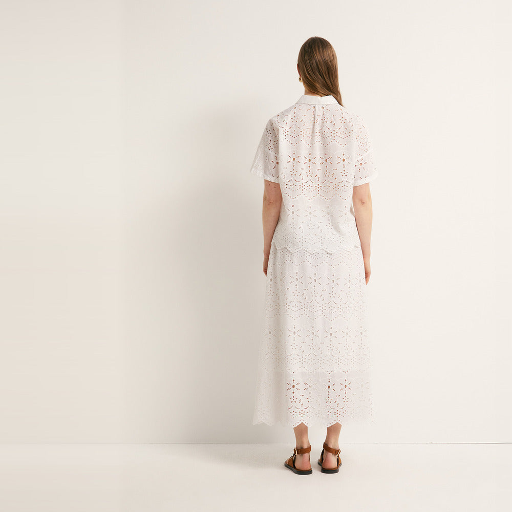 Sfera | Blusa Bordada Troquelada para Dama