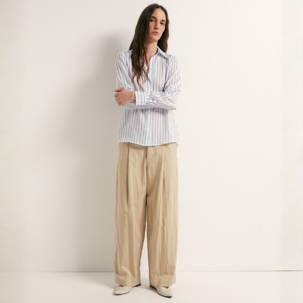 Sfera | Camisa Satinada con Rayas para Dama