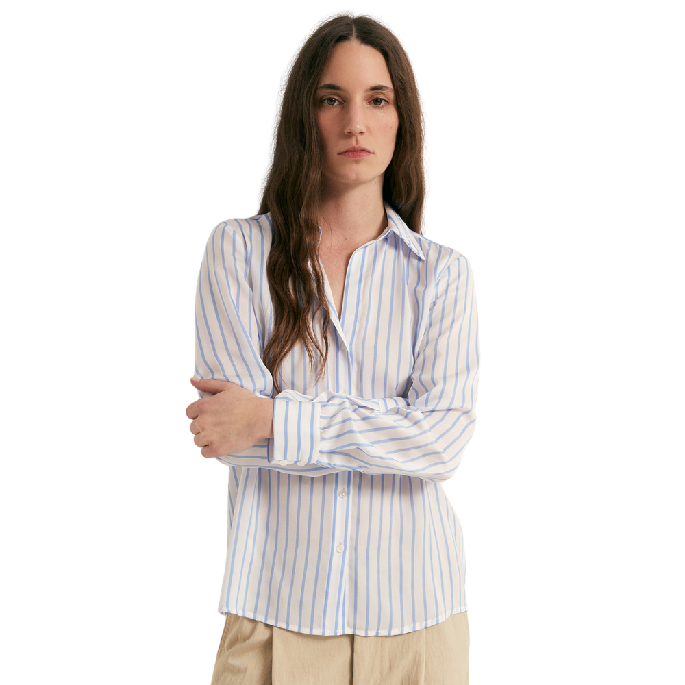 Sfera | Camisa Satinada con Rayas para Dama
