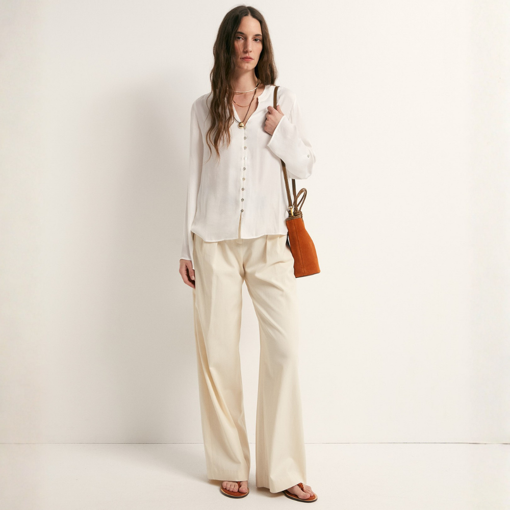 Sfera | Blusa Fluida de Botones para Dama