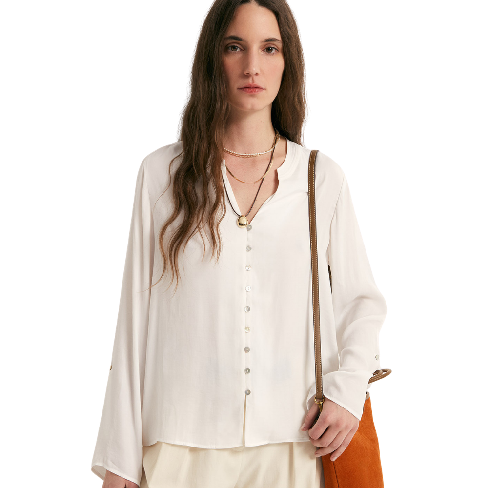 Sfera | Blusa Fluida de Botones para Dama