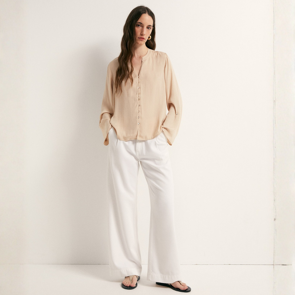 Sfera | Blusa Fluida de Botones para Dama