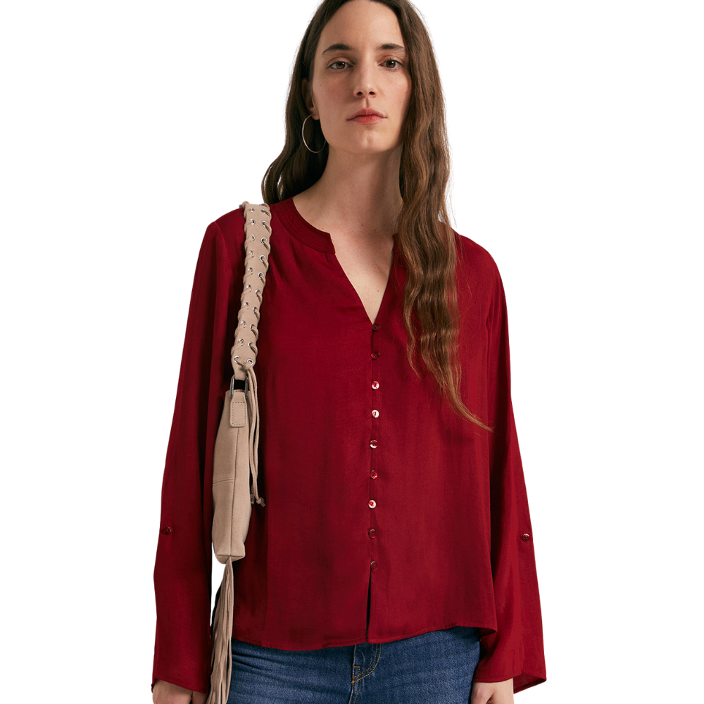 Sfera | Blusa Fluida con Botones para Dama
