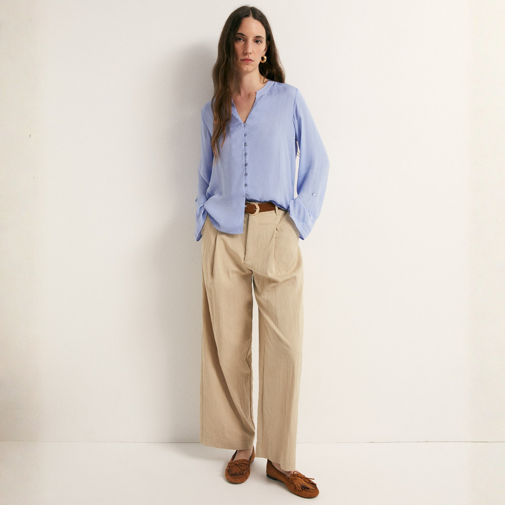 Sfera | Blusa Fluida con Botones para Dama