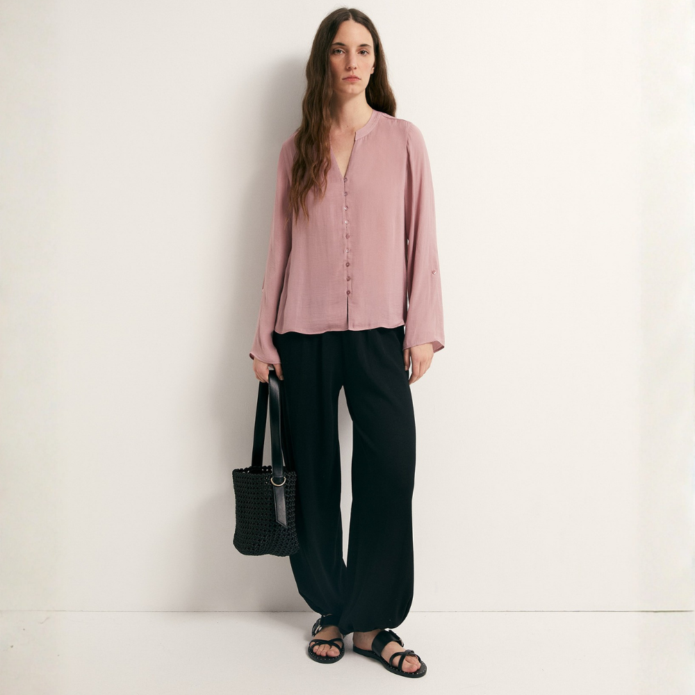 Sfera | Blusa Fluida con Botones para Dama