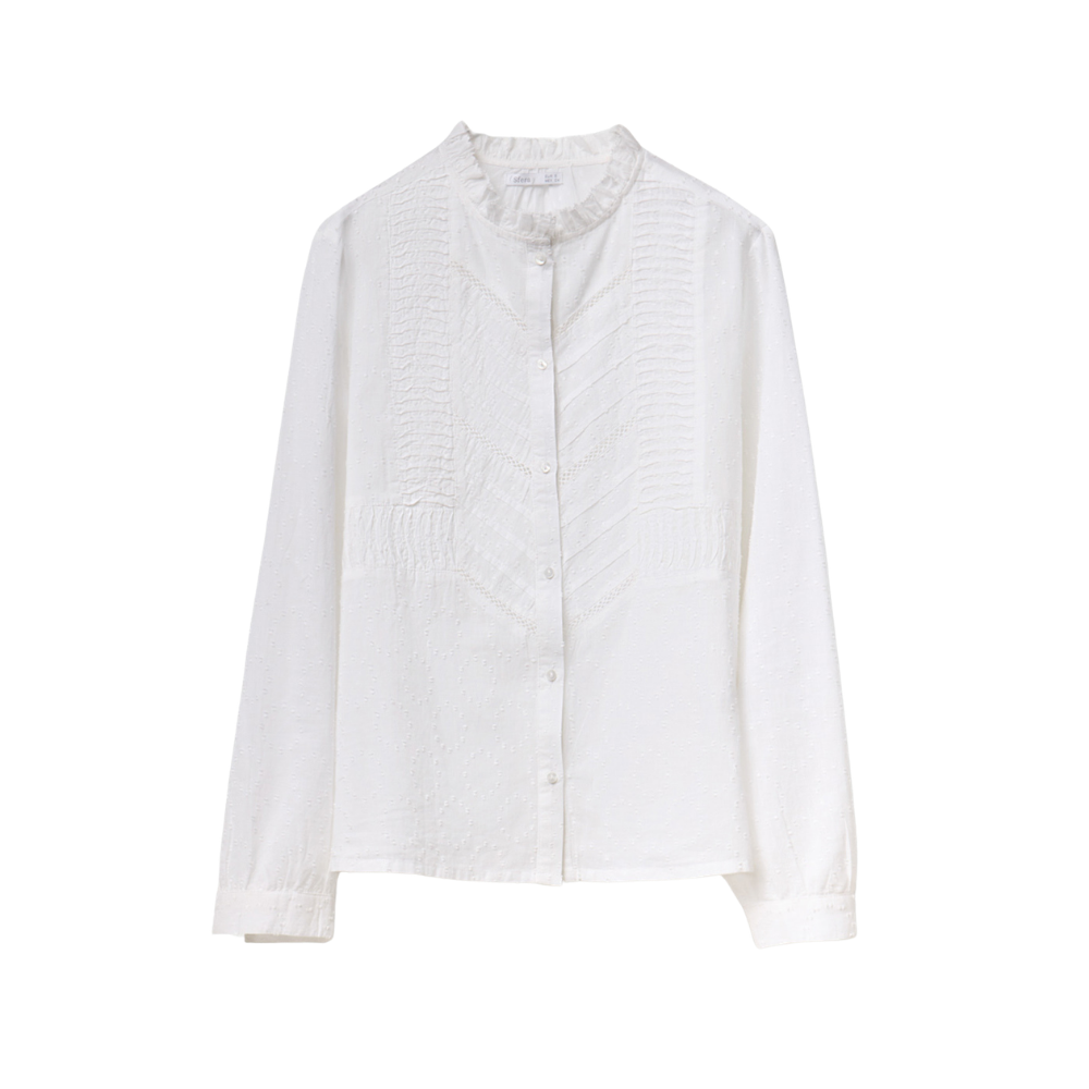 Sfera | Camisa Plumeti Puntilla para Dama