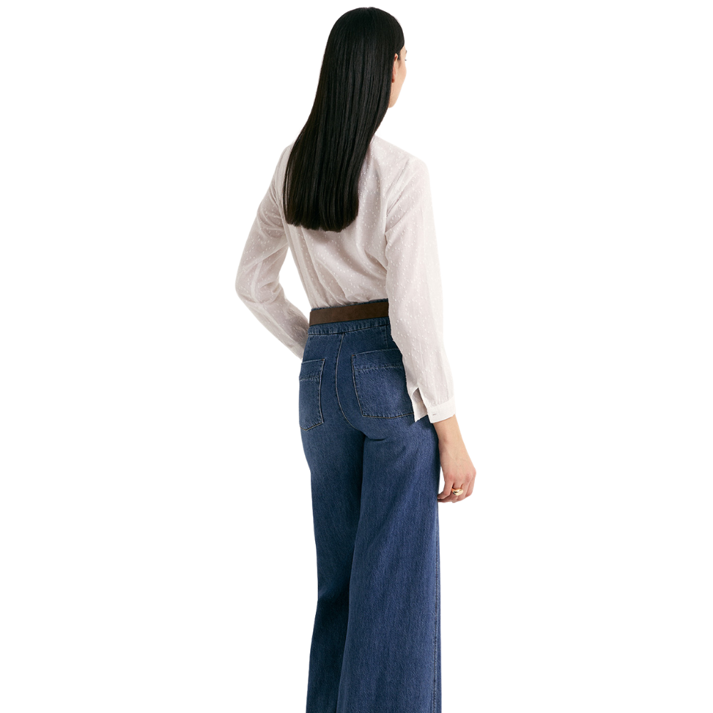 Sfera | Camisa Plumeti Puntilla para Dama